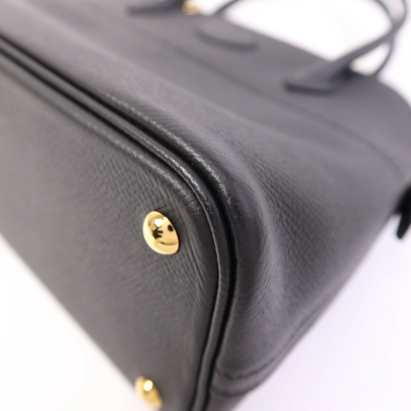 HERMES Epsom皮革Bolide 27金扣手挽肩背兩用袋Noir-10