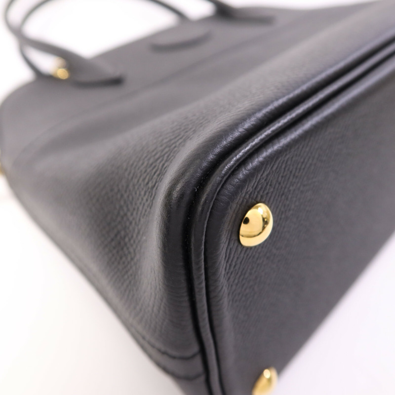 HERMES Epsom皮革Bolide 27金扣手挽肩背兩用袋Noir-11