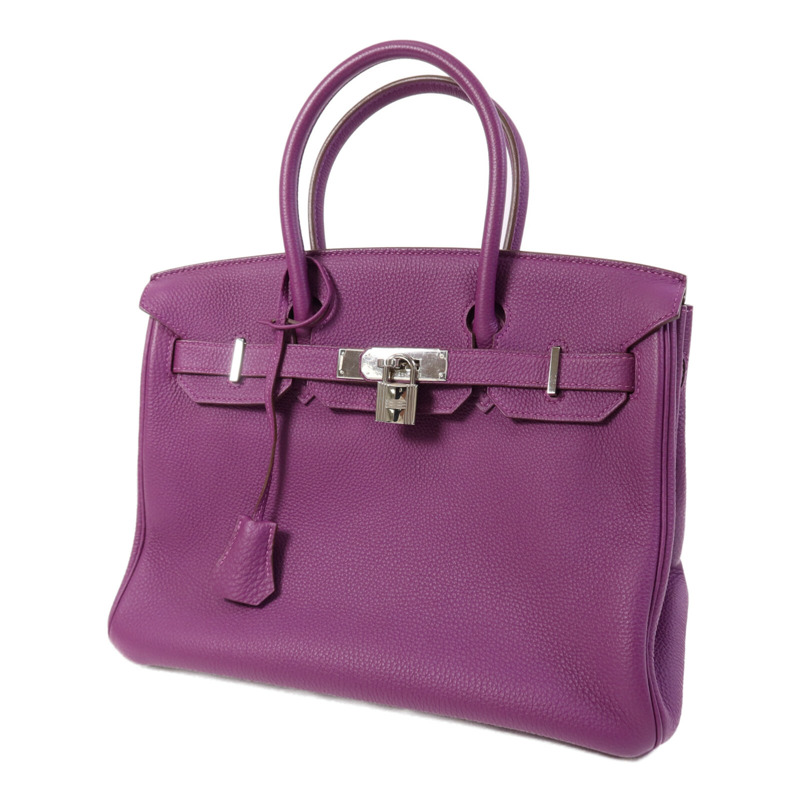 HERMES Togo皮革Birkin 30銀扣手挽袋-2