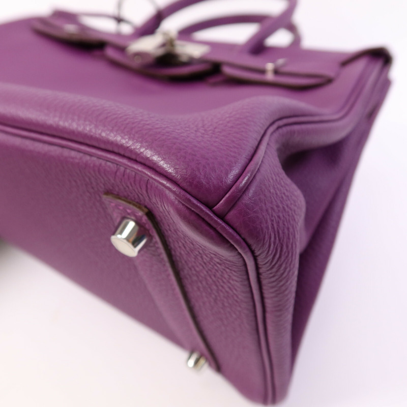 HERMES Togo皮革Birkin 30銀扣手挽袋-8