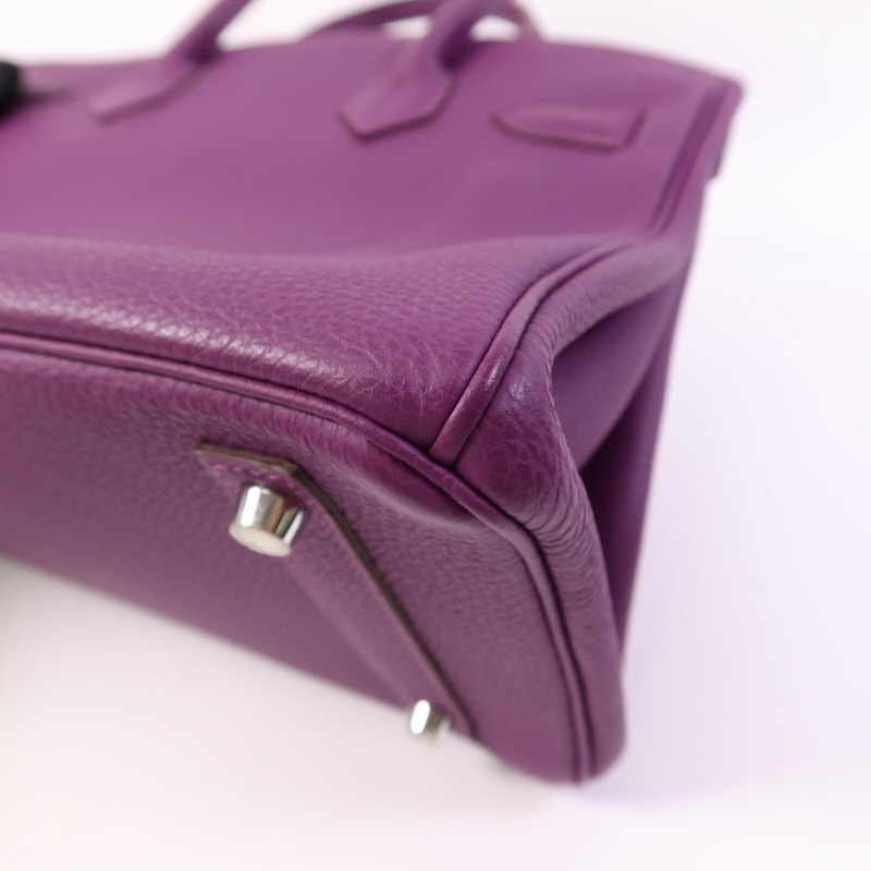 HERMES Togo皮革Birkin 30銀扣手挽袋-10