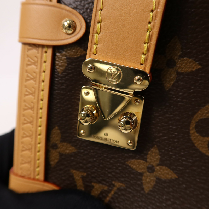 LOUIS VUITTON Monogram Side Trunk金扣手挽肩背兩用袋-6