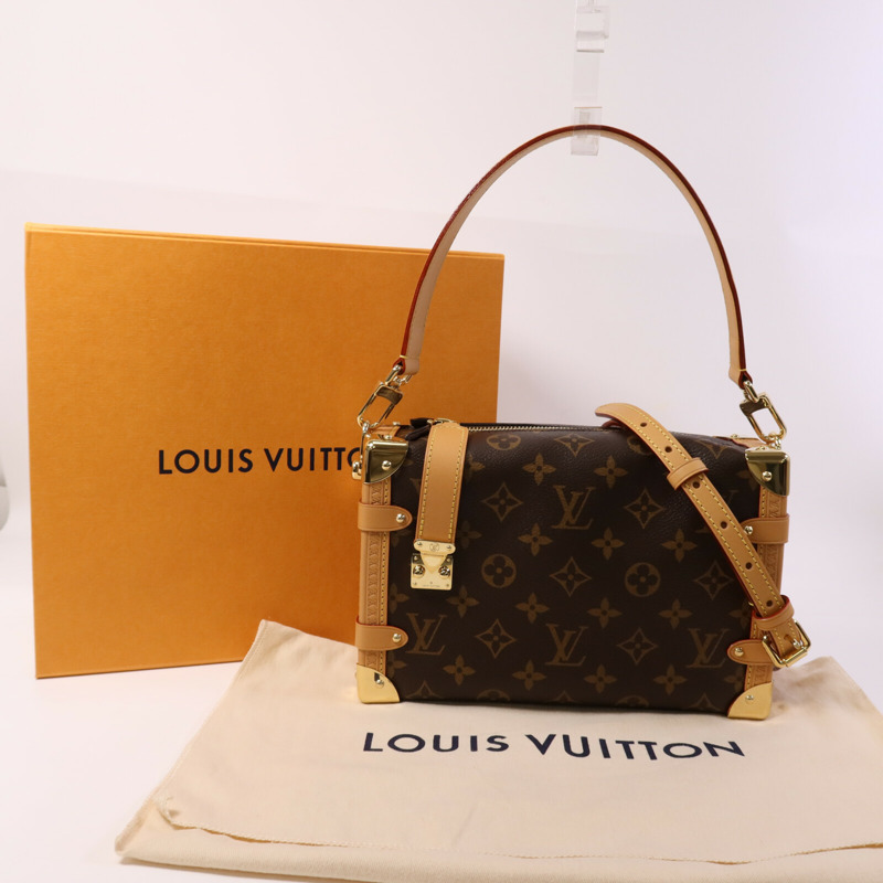 LOUIS VUITTON Monogram Side Trunk金扣手挽肩背兩用袋-7