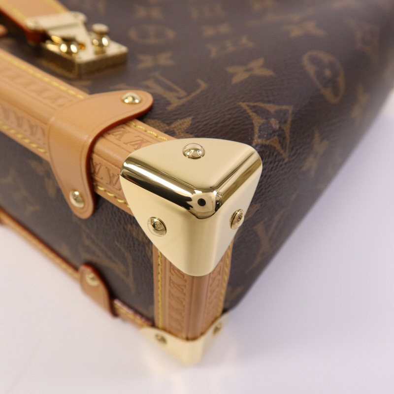 LOUIS VUITTON Monogram Side Trunk金扣手挽肩背兩用袋-10