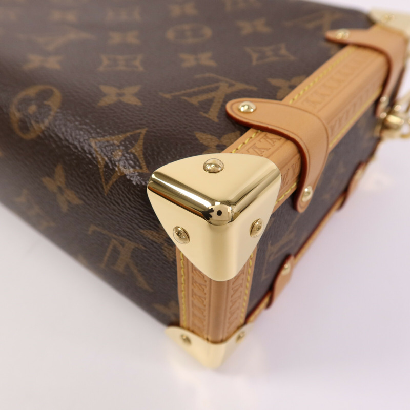 LOUIS VUITTON Monogram Side Trunk金扣手挽肩背兩用袋-11