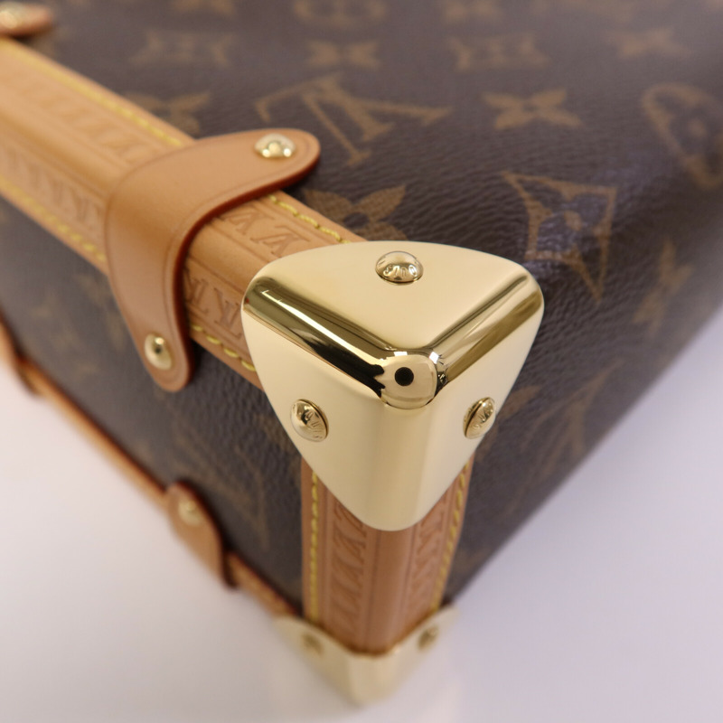 LOUIS VUITTON Monogram Side Trunk金扣手挽肩背兩用袋-12
