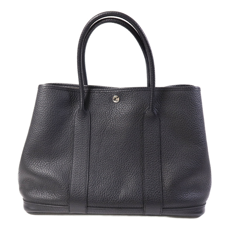 HERMES Negonda皮革Garden Party PM銀扣手挽袋-1