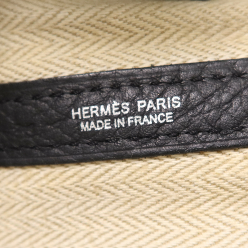 HERMES Negonda皮革Garden Party PM銀扣手挽袋-5