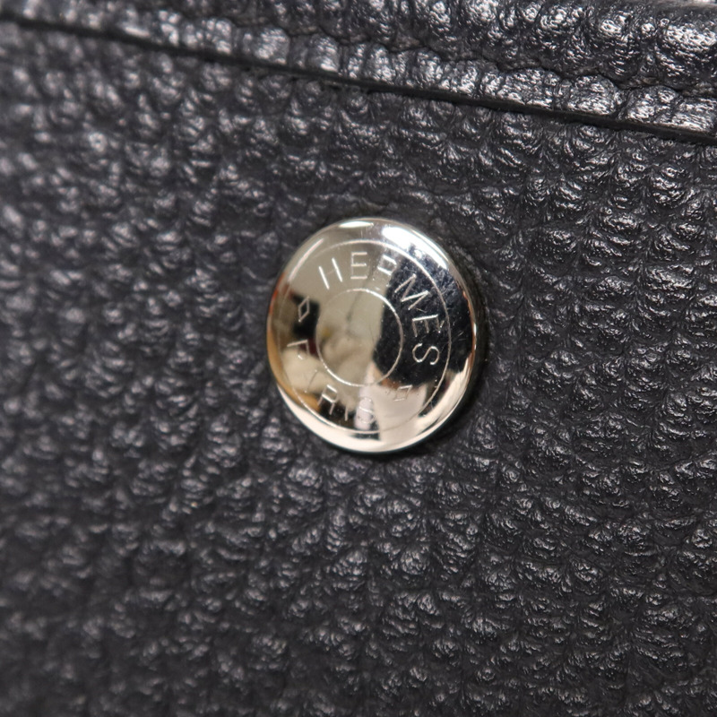 HERMES Negonda皮革Garden Party PM銀扣手挽袋-6