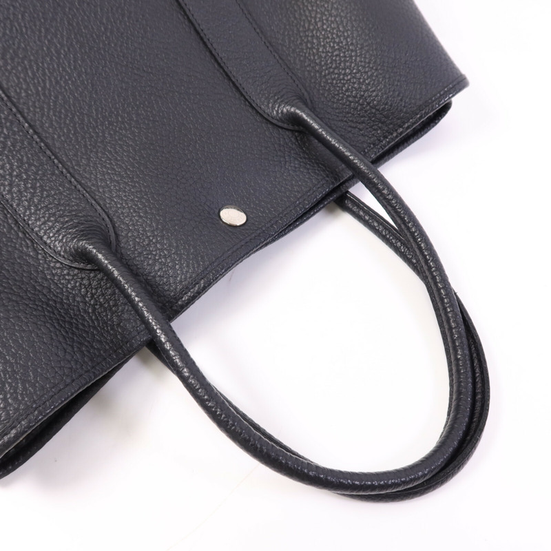 HERMES Negonda皮革Garden Party PM銀扣手挽袋-8