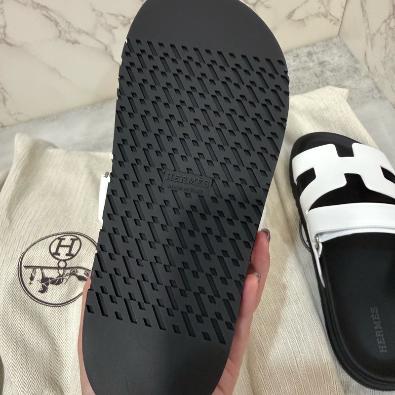 💖Hermes 二舅鞋 拖鞋 白色 38號💖 全新-4