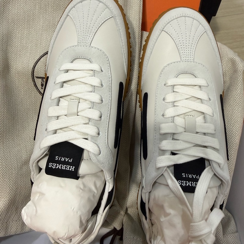 💖Hermes Jet 女鞋 德訓鞋 白色 38號💖 全新-4