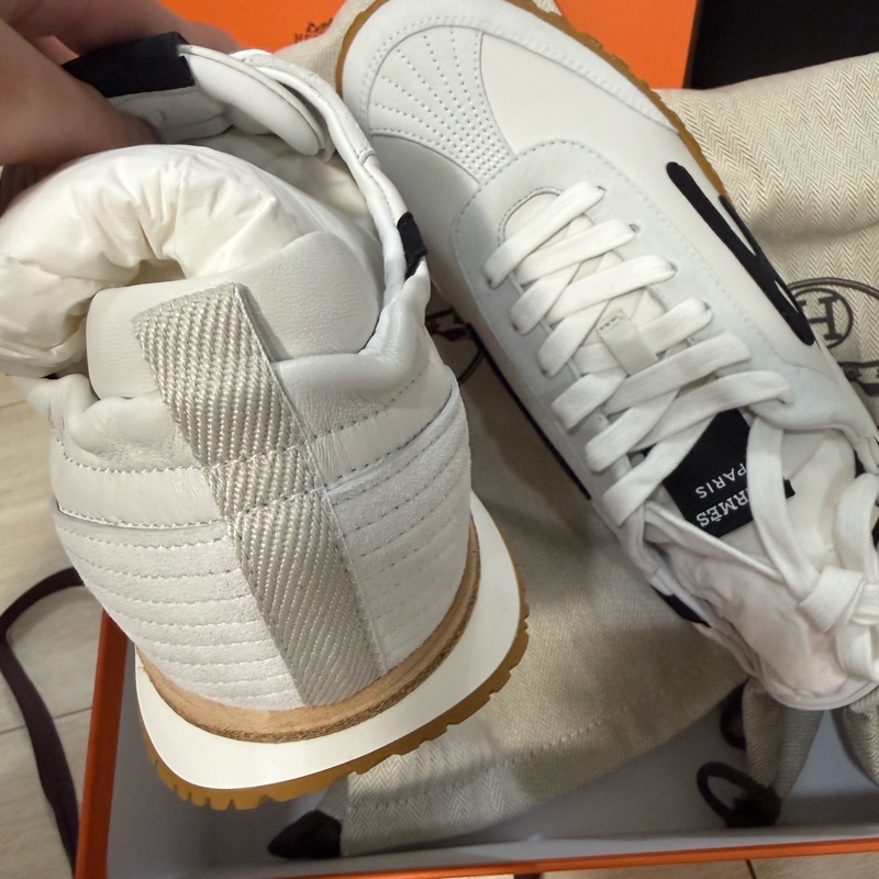 💖Hermes Jet 女鞋 德訓鞋 白色 38號💖 全新-7