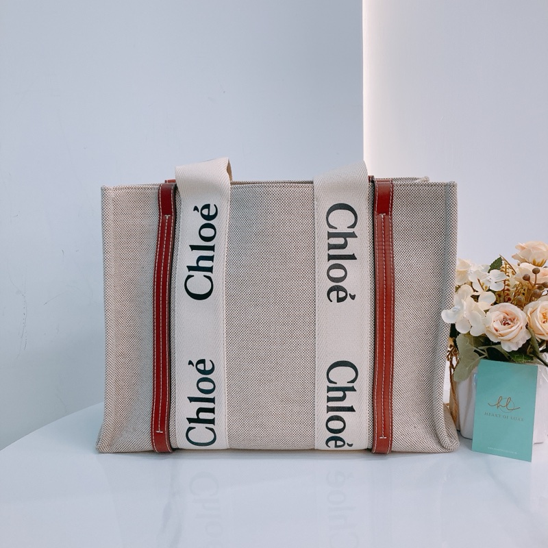 MS0513 CHLOE 蔻依經典單肩包包WOODY MEDIUM TOTE CANVAS-0