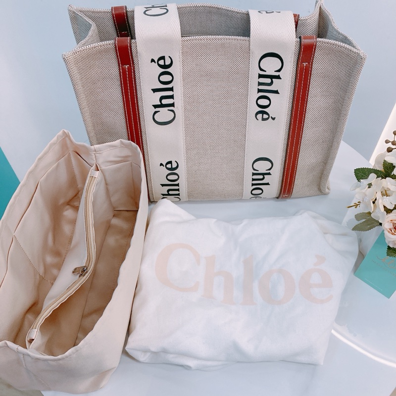MS0513 CHLOE 蔻依經典單肩包包WOODY MEDIUM TOTE CANVAS-10