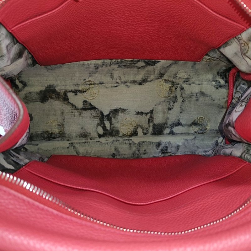 HERMES Atlas 35 齋普爾粉Clemence牛皮手提包 銀色五金 N刻-6