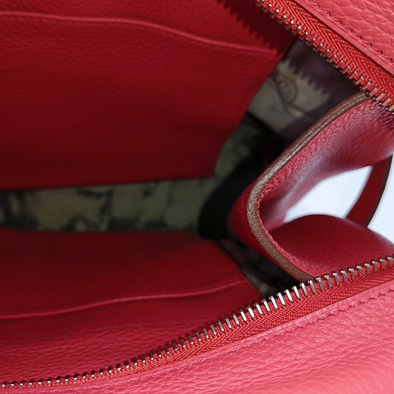 HERMES Atlas 35 齋普爾粉Clemence牛皮手提包 銀色五金 N刻-11
