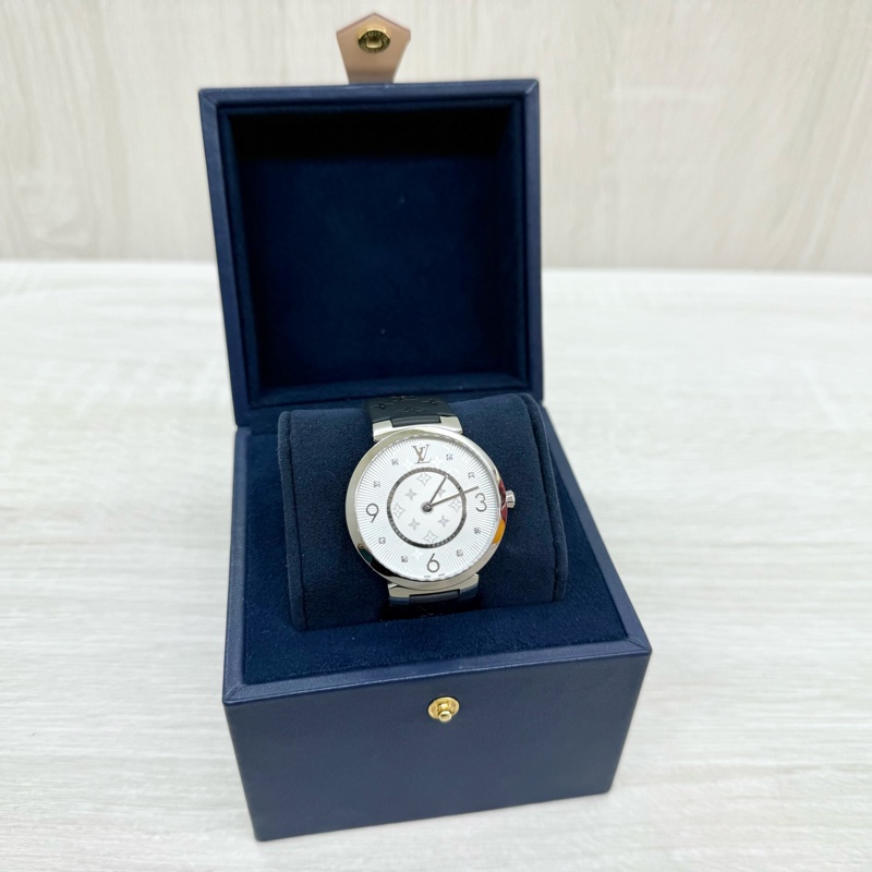 LV Tambour Slim鑽石 石英錶QBBB57-1
