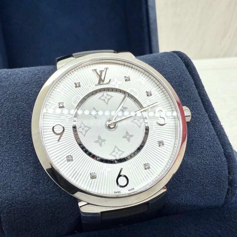 LV Tambour Slim鑽石 石英錶QBBB57-2