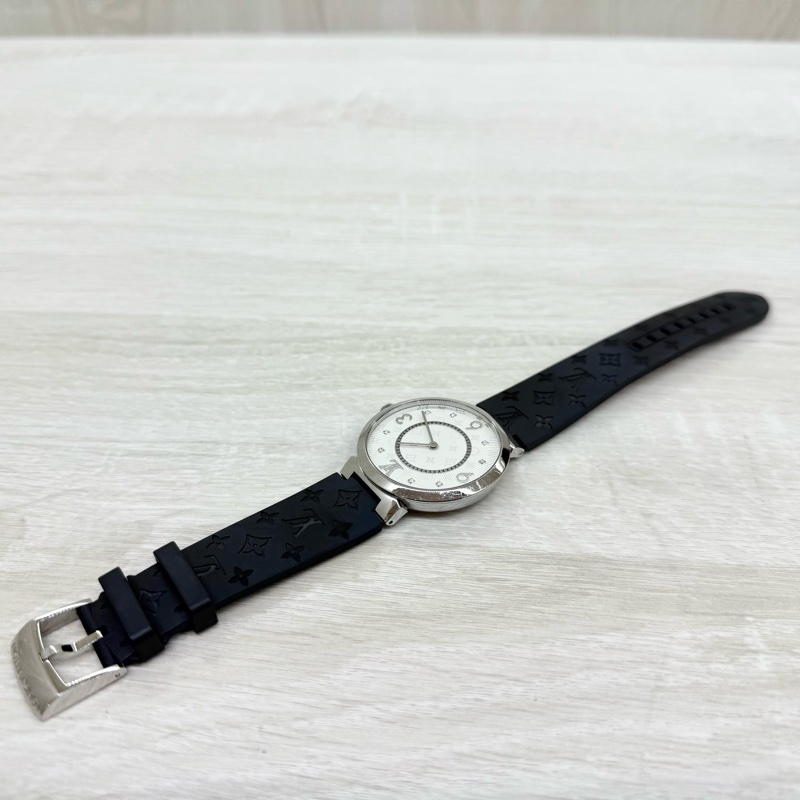 LV Tambour Slim鑽石 石英錶QBBB57-8