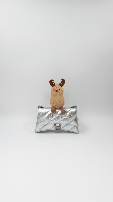 Balenciaga粉碎鏈條包 金屬銀 XS ｜✨Wisher惟奢名品✨