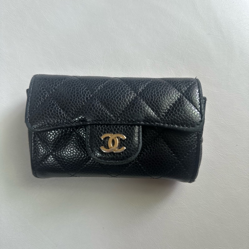 Chanel 香奈兒 荔枝皮 卡夾 零錢包-0