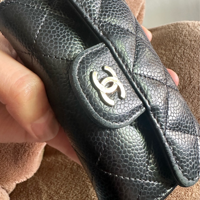 Chanel 香奈兒 荔枝皮 卡夾 零錢包-7