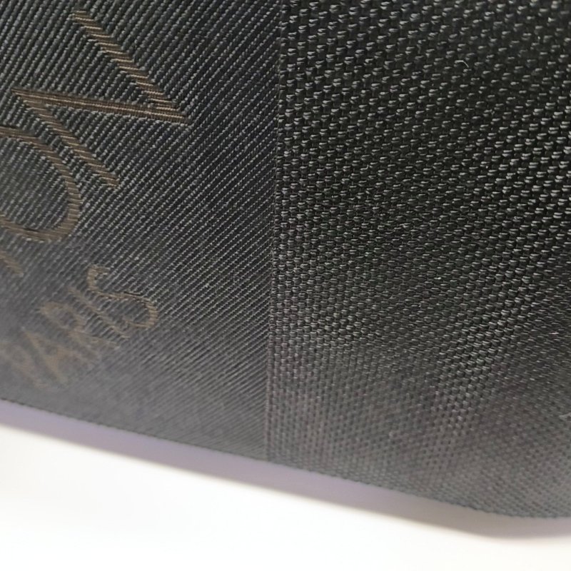 LOUIS VUITTON SOUVERAIN黑色織物單肩包手提包銀色五金-13