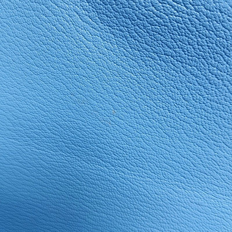 HERMES Cinhetic北方藍Chevre Mysore山羊皮單肩包銀色五金D刻-7