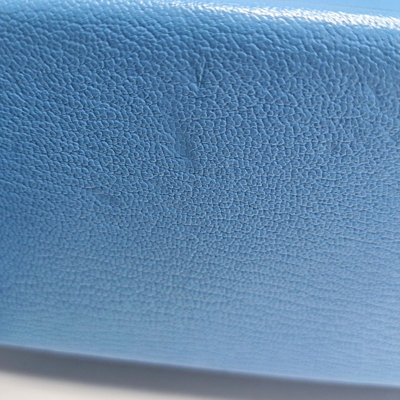 HERMES Cinhetic北方藍Chevre Mysore山羊皮單肩包銀色五金D刻-15