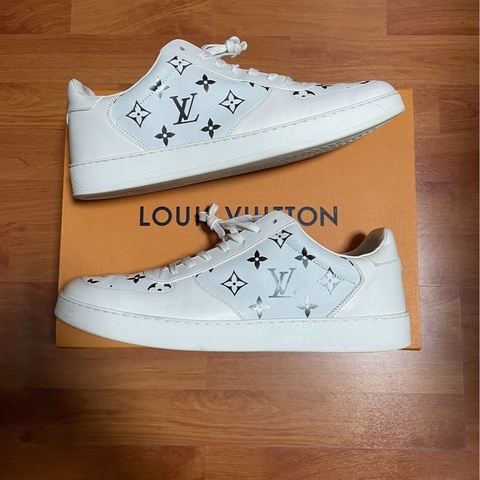 Lv Rivoli Monogram低幫休閒時尚板鞋 白色 43.5碼