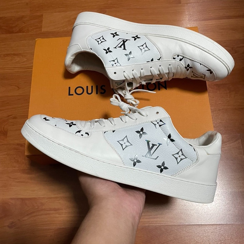 Lv Rivoli Monogram低幫休閒時尚板鞋 白色 43.5碼-8