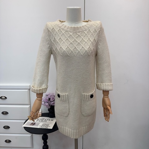 Burberry 米白色 針織 連衣裙 秋冬