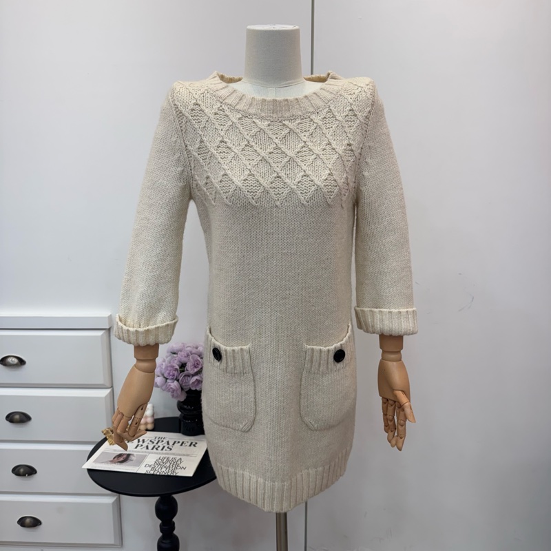 Burberry 米白色 針織 連衣裙 秋冬-0