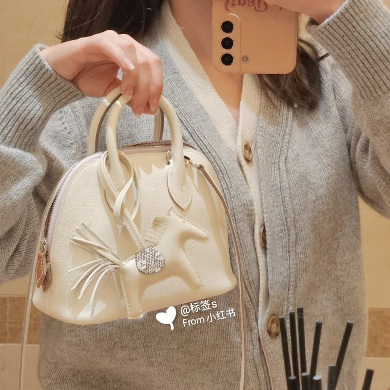 HERMES Mini bolide - 蘑菇白/夢幻紫/金棕 B-1