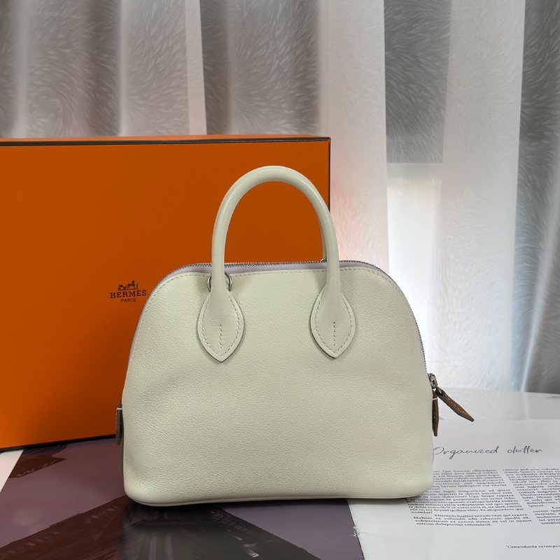 HERMES Mini bolide - 蘑菇白/夢幻紫/金棕 B-4