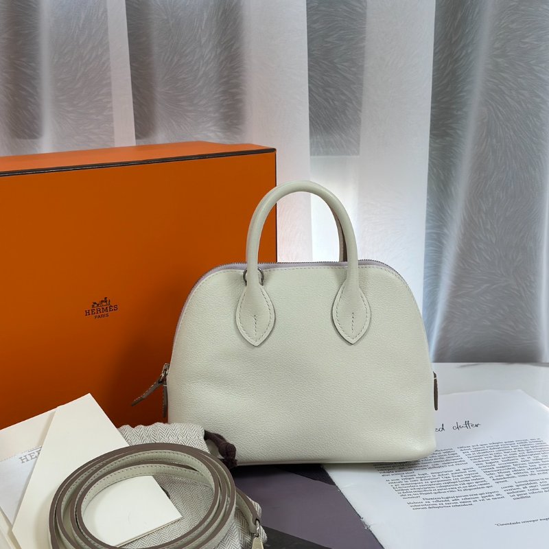 HERMES Mini bolide - 蘑菇白/夢幻紫/金棕 B-8