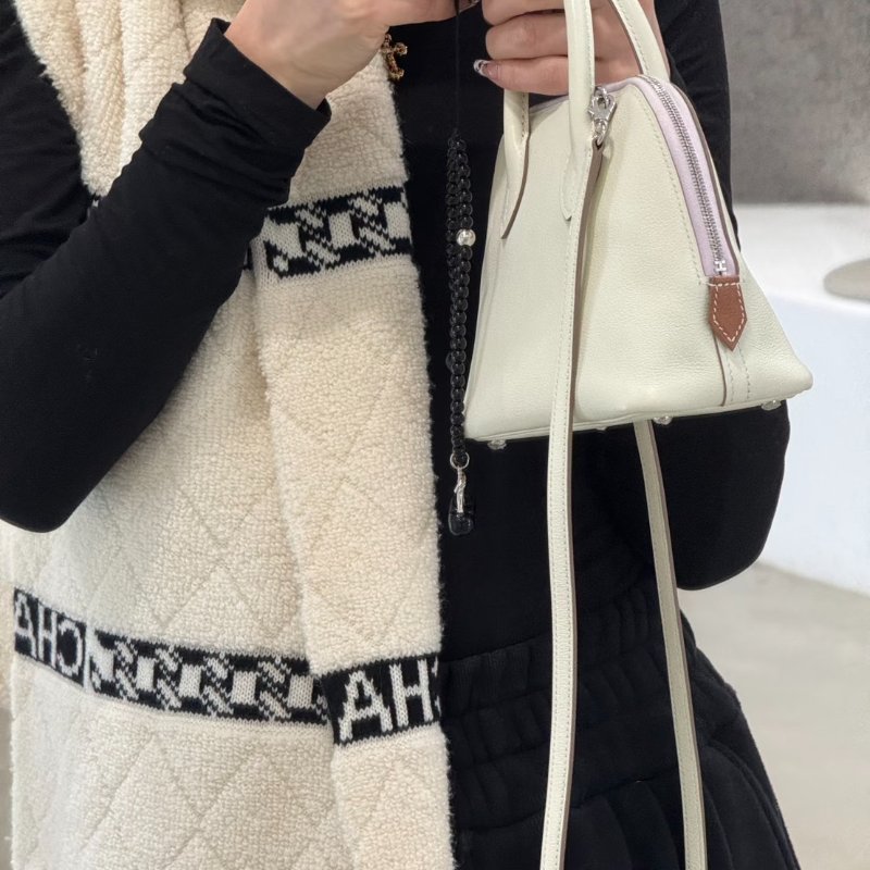 HERMES Mini bolide - 蘑菇白/夢幻紫/金棕 B-9