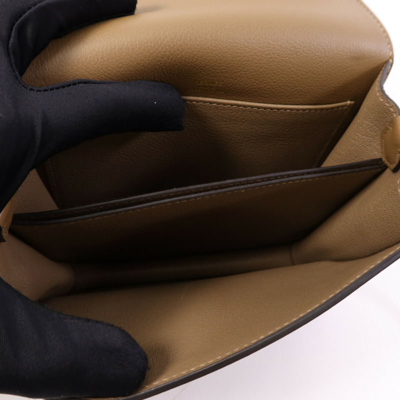 HERMES Evercolor皮革Mini Roulis金扣肩背袋-4