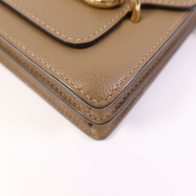 HERMES Evercolor皮革Mini Roulis金扣肩背袋-10