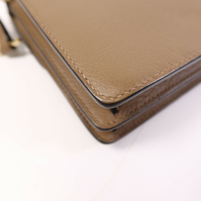 HERMES Evercolor皮革Mini Roulis金扣肩背袋-13