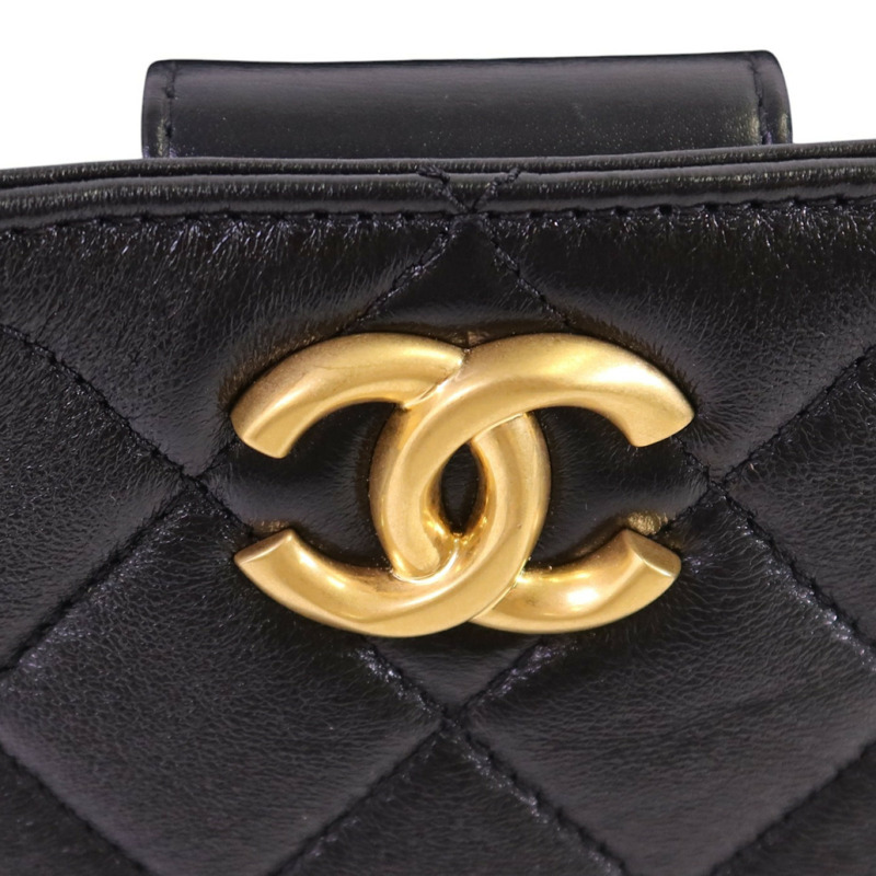 CHANEL 羊皮皮革Hobo Bag金扣鏈帶肩背袋-8