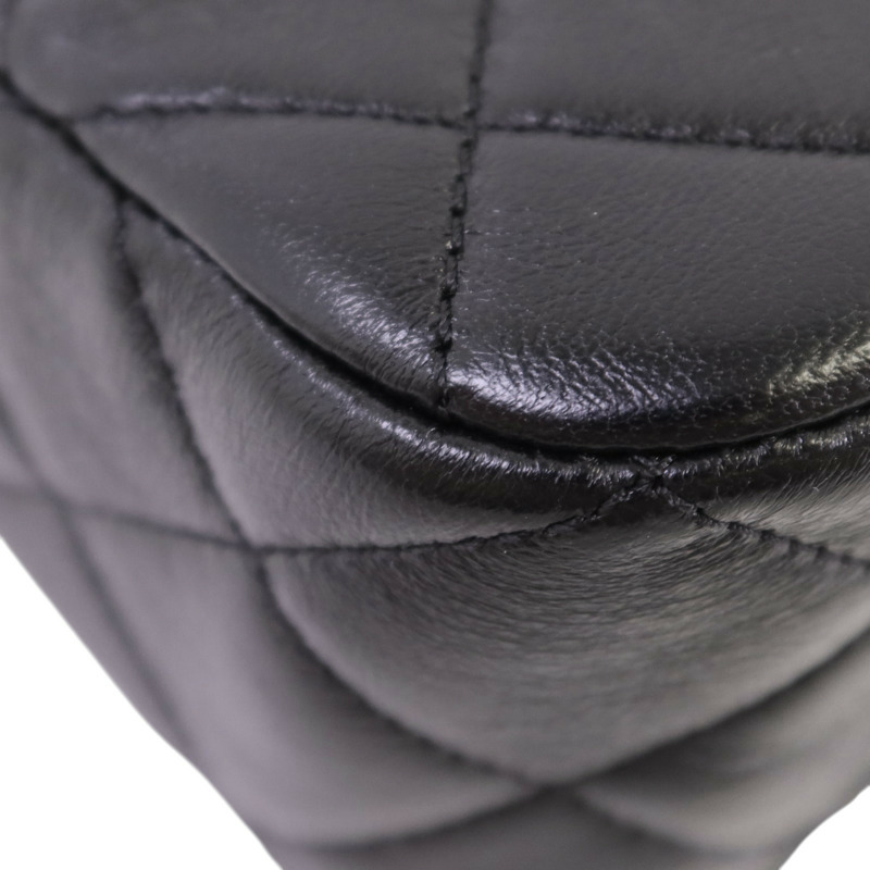 CHANEL 羊皮皮革Hobo Bag金扣鏈帶肩背袋-12