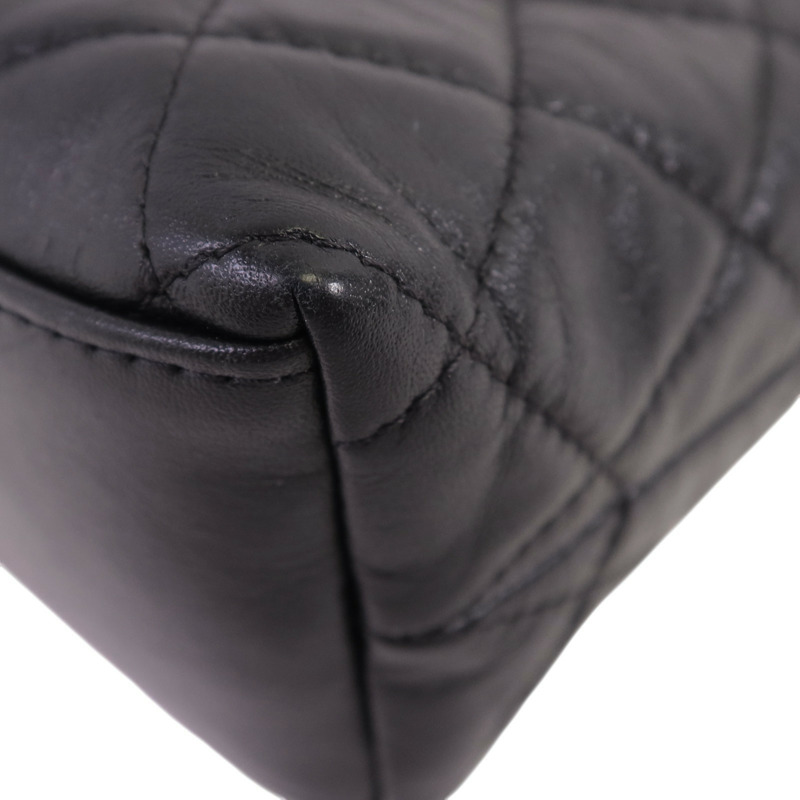 CHANEL 羊皮皮革Chain Shoulder金扣鏈帶肩背袋-11