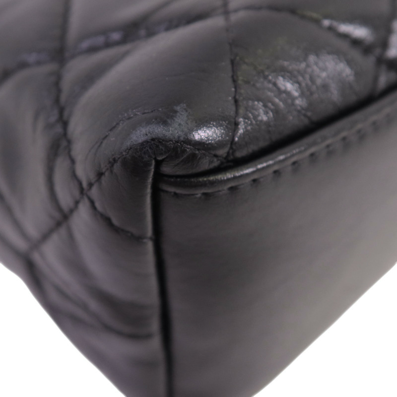 CHANEL 羊皮皮革Chain Shoulder金扣鏈帶肩背袋-12