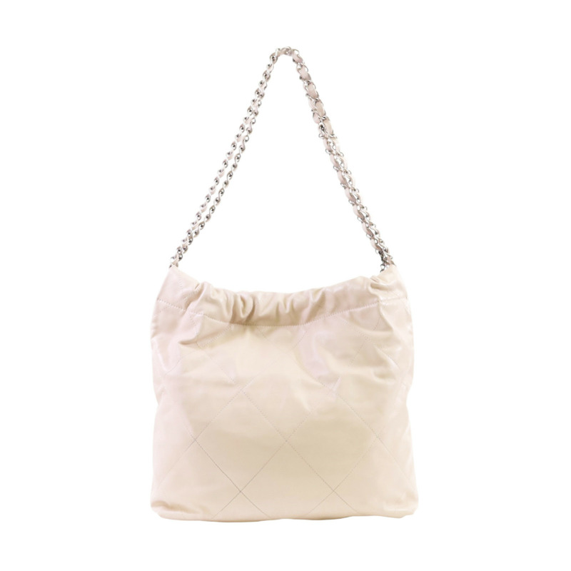 CHANEL 牛皮皮革Chanel 22 Small銀扣鏈帶肩背袋-1