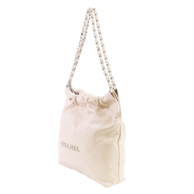 CHANEL 牛皮皮革Chanel 22 Small銀扣鏈帶肩背袋-2