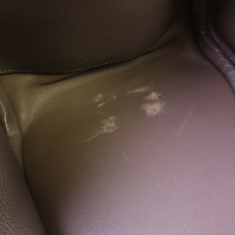 HERMES Evercolor皮革Lindy 26銀扣手挽肩背兩用袋Etain-16