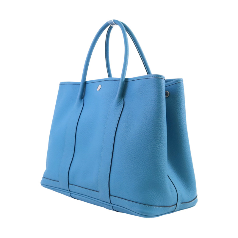 HERMES Negonda皮革GardenParty PM銀扣手挽袋-2