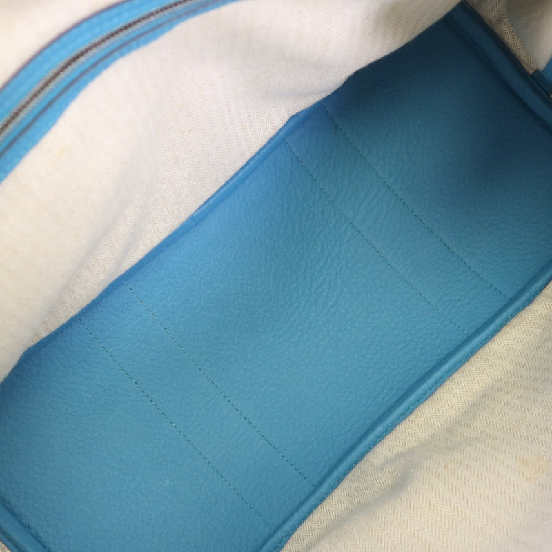 HERMES Negonda皮革GardenParty PM銀扣手挽袋-4